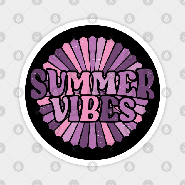 Pink Summer Vibes Magnet by Miozoto_Design